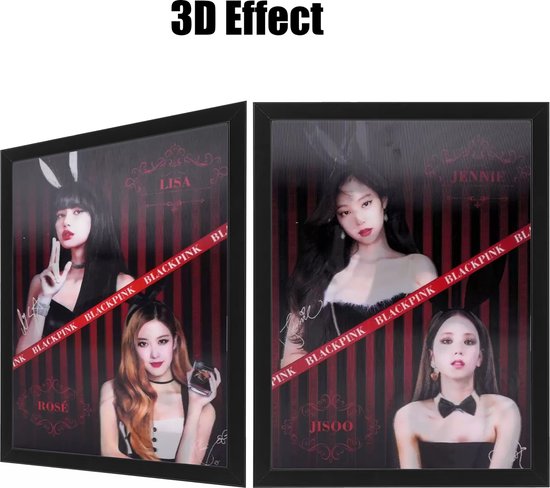 Kpop Blackpink Poster + Lijst 3D - 3D Effecten