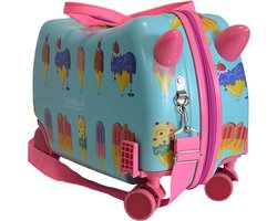 Ride on kinderkoffer- Kinderkoffer - Ijscokraam - Handbagage