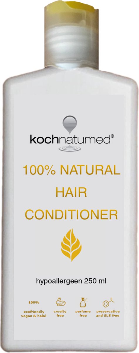 Natural Hair Conditioner 250 ml - psoriganics - 100% Natuurlijk - hypoallergeen - gevoelige huid - met o.a. jojoba olie, argan olie, rozemarijn & shea butter