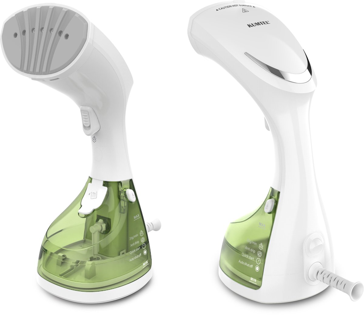 KUMTEL Kledingstomer - Handstomer - 1500W- 250ML - 1.9m Kabel - Stoomapparaat - Stomer Voor Kleding En Meubels - Wit
