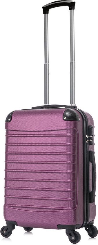 Valise bagage à main Royalty Rolls à roulettes 39 litres - légère - serrure à combinaison - violet