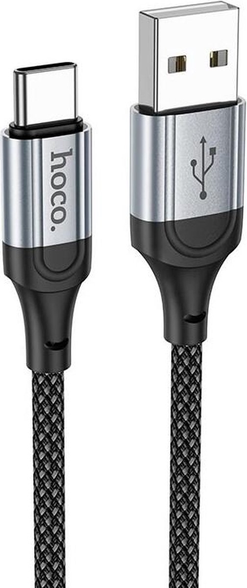 Hoco X102 3A Fast Charge USB naar USB-C Laadkabel 1M Zwart