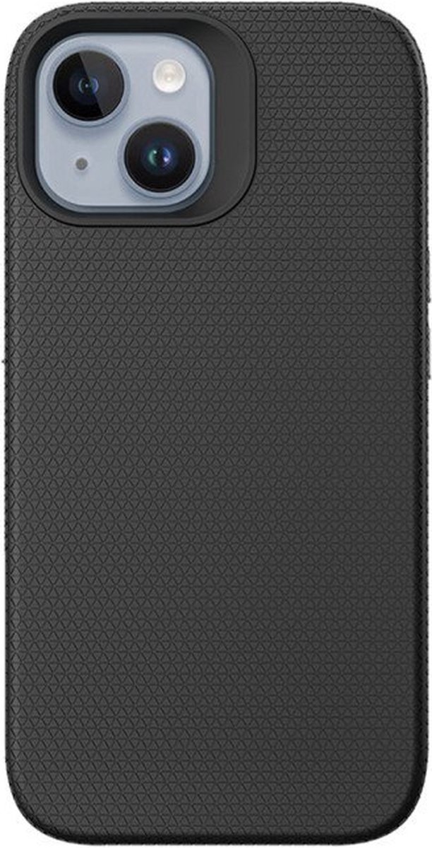 NovaNL Case 4.0 (Grip Armor) Apple iPhone 15 anti-shock stoot werend stevige hoesje Zwart + Glazen Screenprotector combi pack