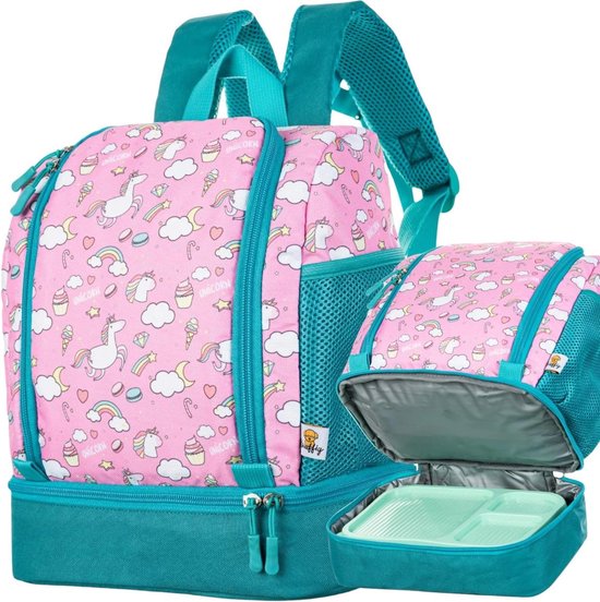 Kinderrugzak - Toniebox tas - kleuterschoolrugzak met geïsoleerd lunchboxvak - extra