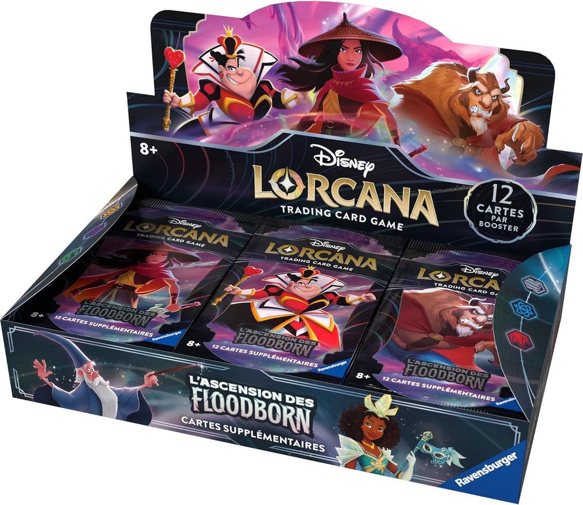 Ravensburger-Disney Lorcana TCG L'ascension des Floodborn-Jeu de Cartes à Collectionner-JCC-Display 24 boosters-dès 8 Ans-Version Française