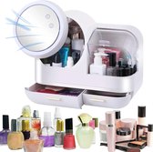Make-up Organizer nieuwe model 2023 met LED Wit kleur - Make-up Organizers - Make up organizer draaibaar