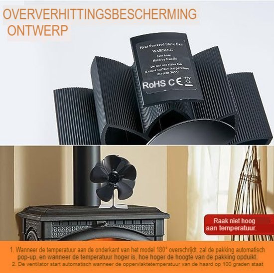 5 Bladen Warmte Aangedreven Kachel Ventilator Voor Houtkachel Open Haard Eco Vriendelijk 5 Bladen Warmte Aangedreven Kachel Ventilator Voor Houtkachel Open Haard Eco Vriendelijk