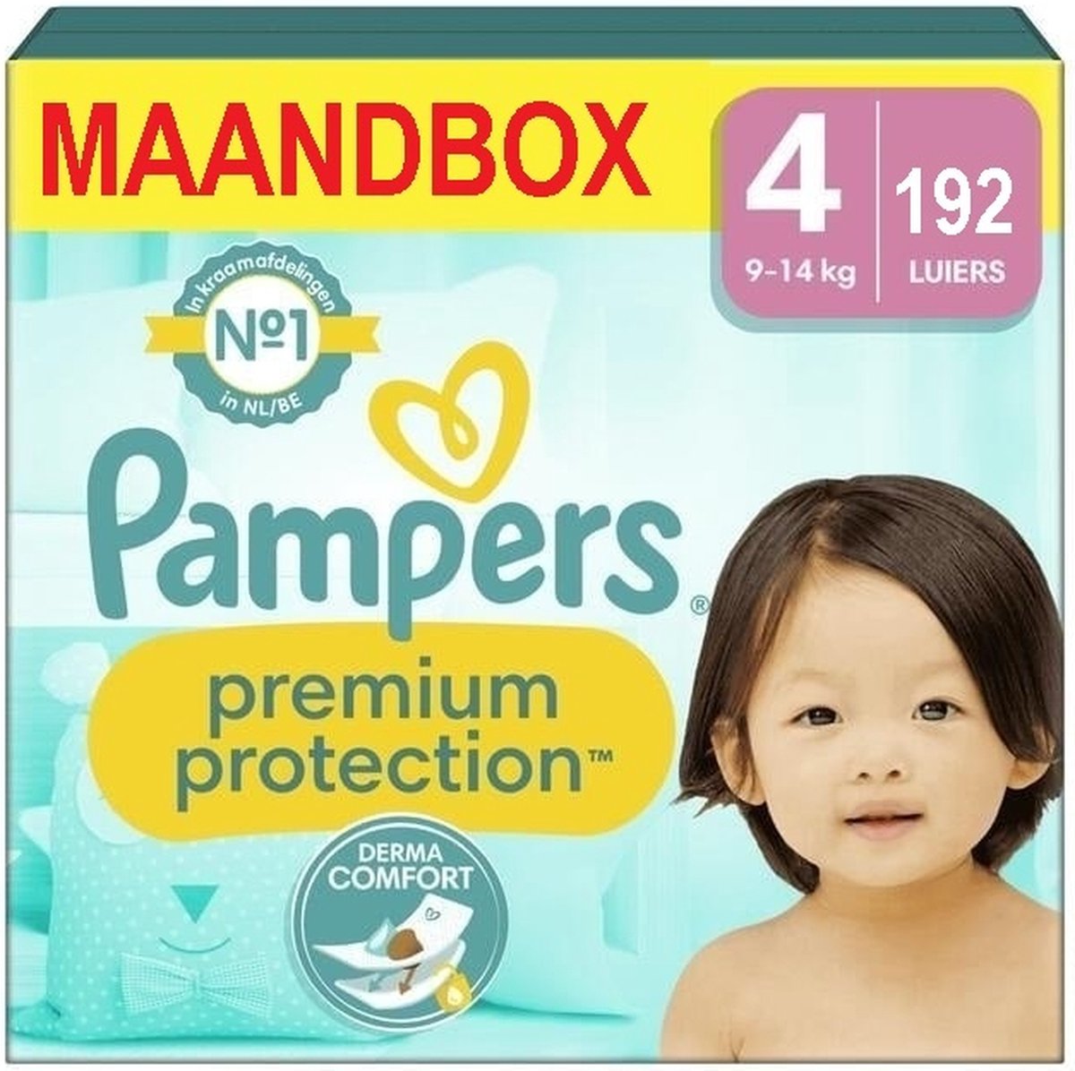 Goedkoopste Pampers - Premium Protection - Maat 4 - Maandbox - 192 luiers - 9/14 KG