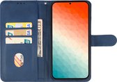 Mobigear Telefoonhoesje geschikt voor Samsung Galaxy S24 Hoesje | Mobigear Retro Bookcase Portemonnee | Pasjeshouder voor 3 Pasjes | Telefoonhoesje voor Pinpas / OV Kaart / Rijbewijs - Blauw