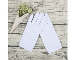 Dames Handschoenen Wit - Vrouwelijke Handschoenen - Eczeemhandschoen - White Gloves - Jewelry Handschoen - Werk Handschoen - Beauty salon handschoenen - Veiligheid Handschoen Lichtgewicht Unisex Zacht MAAT L ----- XXO®