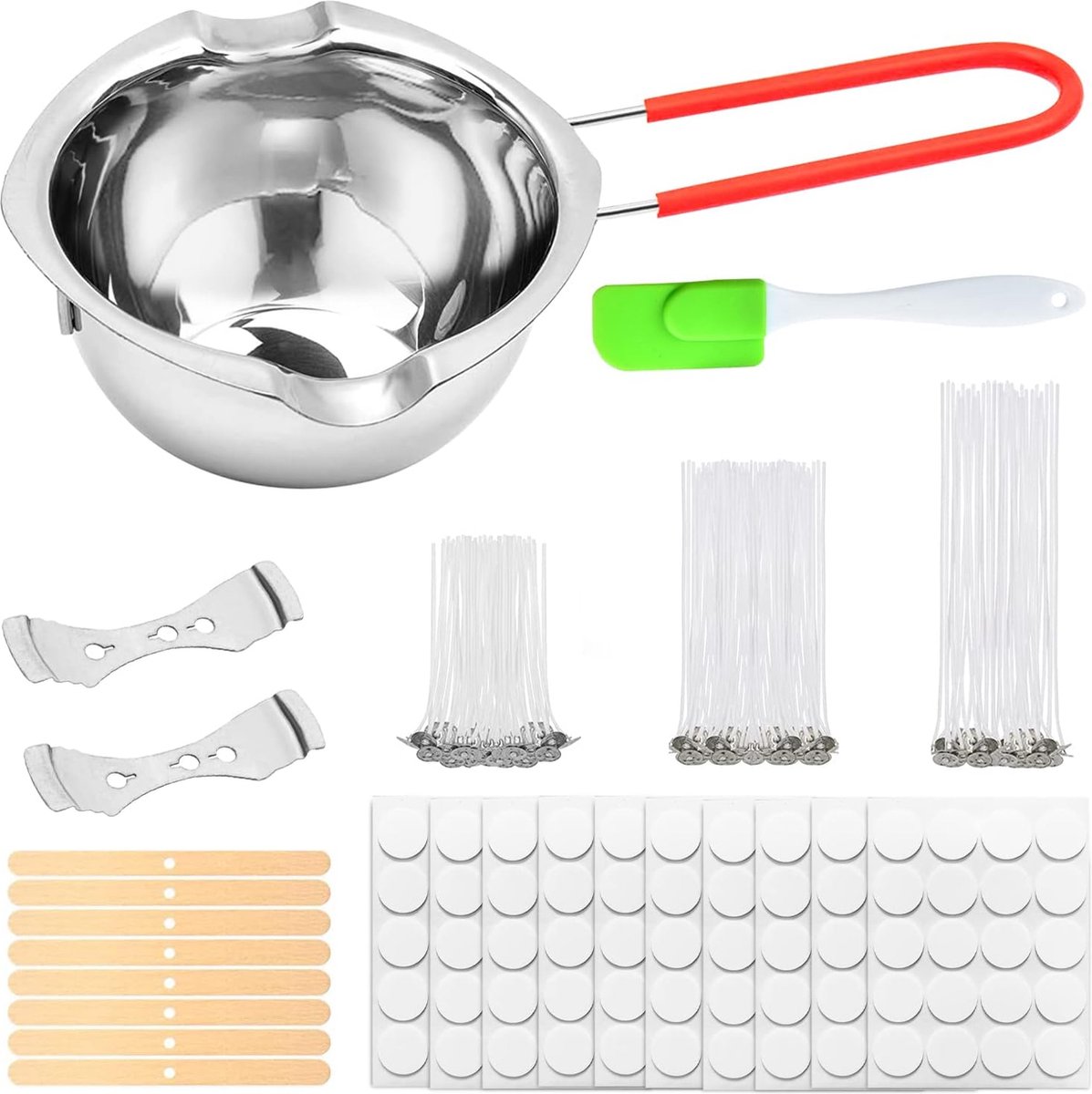 Kaarsen maken set 200-delig - Volledige DIY startersset - Doe-het-zelf - Zelf kaarsen maken - Volledige set met 180 lonten