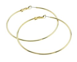 Behave - Oorbellen - Oorringen - Dames - Goudkleur - Grote Oorbellen - Hoop Earrings - 7 cm