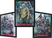 The Walking Dead Poster + Lijst 3D - 3D Effecten - Rick and The Survivors