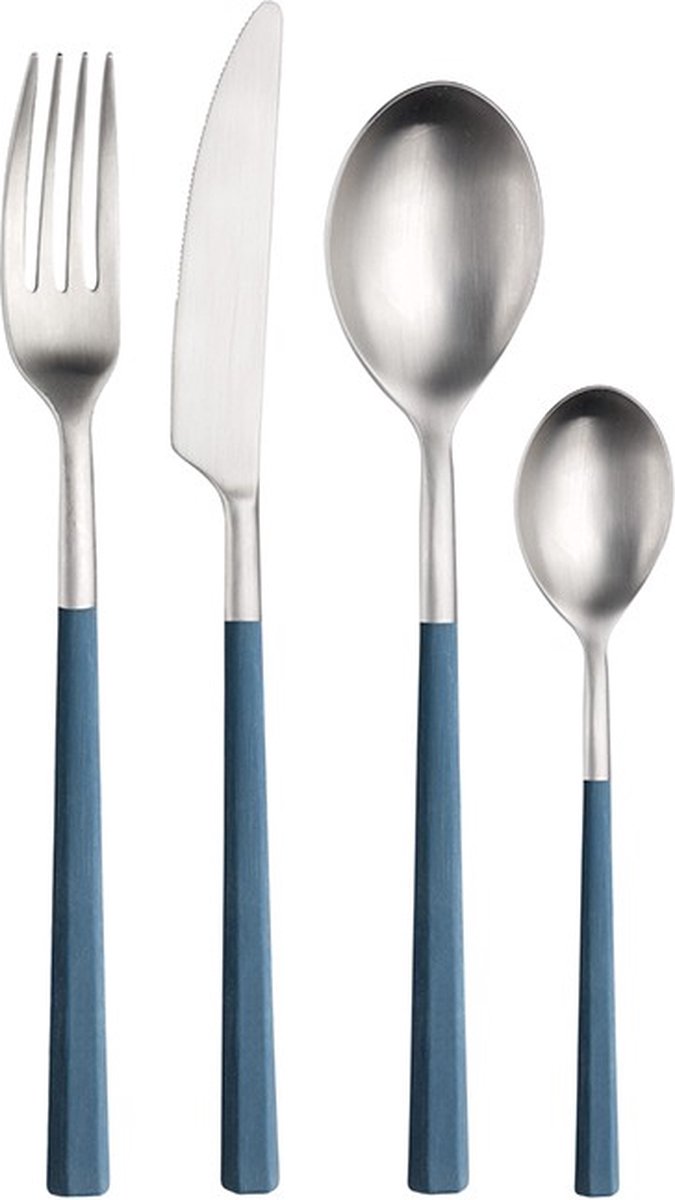 Pintinox Hive Blauw 24-Delige Bestekset - Rvs & ABS