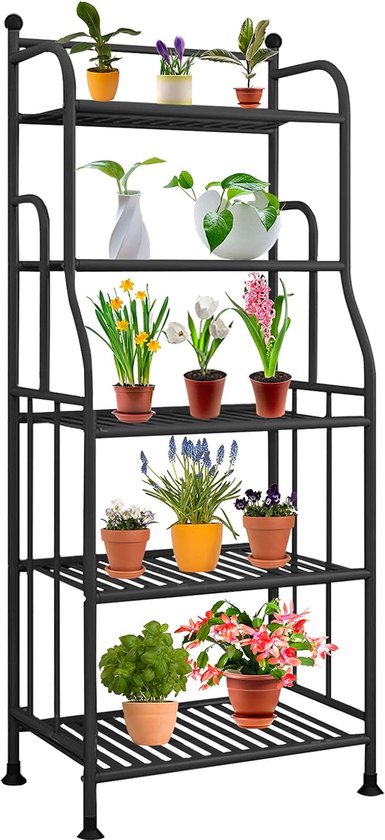 Étagère Fleur Acier Carbone 2 Rangs - Support Plantes 100kg - Balcon/Jardin