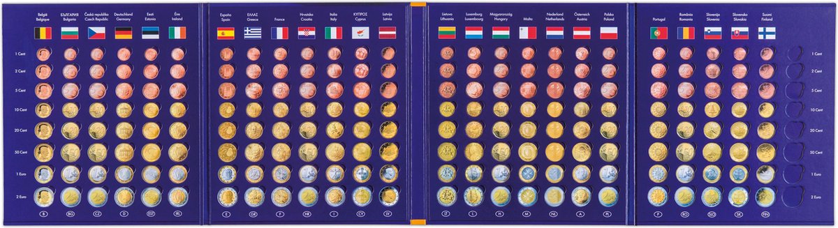 Album de pièces PRESSO Euro Coin Collection, pour 26 jeux de