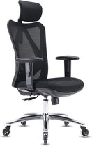 Bol.com OfficeSense OS1000 Ergonomische Bureaustoel – Bureaustoelen voor volwassenen - Verstelbaar – Office Chair – Zwart - Incl... aanbieding