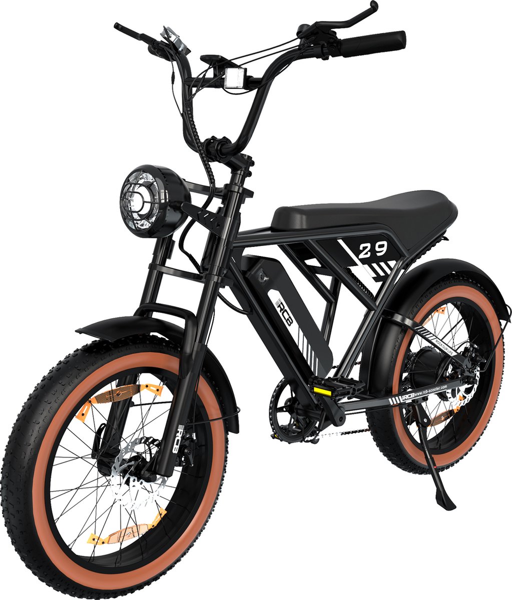 P4B - Fatbike - Elektrische Fatbike - Elektrische Fiets - Elektrische Mountainbike - E bike - Zwart - 1 jaar garantie - Legaal openbare weg