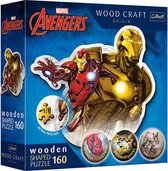 Trefl - Puzzles - "160 Wooden Shaped Puzzles" - Brave Iron Man / Disney Marvel Heroes FSC Mix 70%