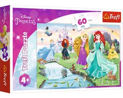foto van Trefl puzzel Disney Princess 60 stukjes - kleurrijk kinderspeelgoed.
