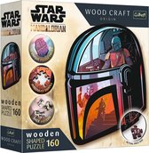 Trefl Trefl - Puzzles - 160 Wooden Shaped Puzzles" - The Mandalorian / Lucasfilm Star Wars The Mandalorian FSC Mix 70%"