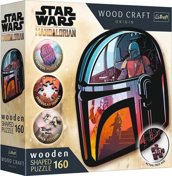 Trefl Trefl - Puzzels - 160 houten gevormde puzzels" - The Mandalorian / Lucasfilm Star Wars The Mandalorian FSC Mix 70%".