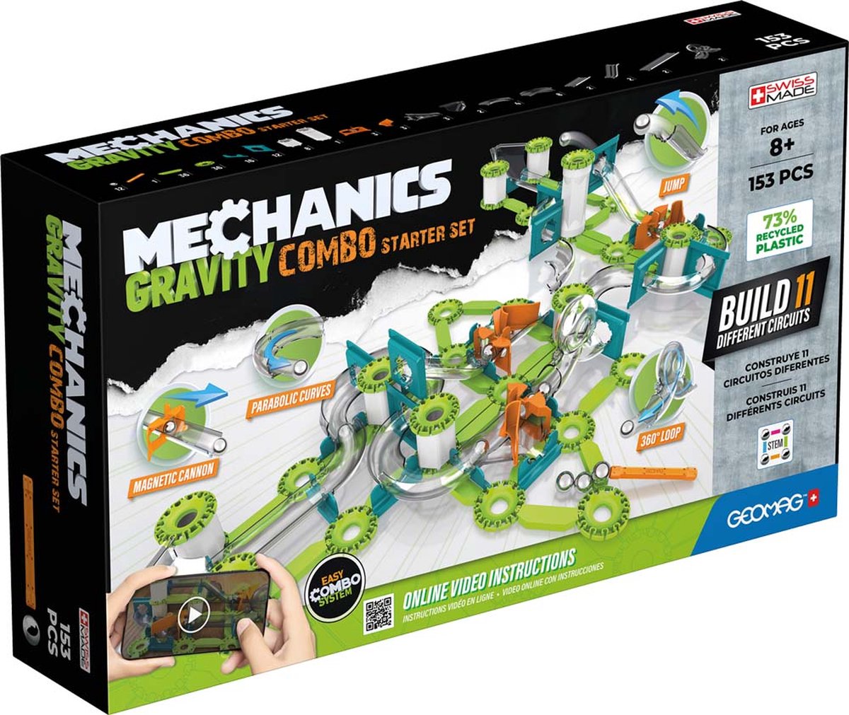 Geomag Geomag Mechanica Gerecycled Combo Startset 153 stuks