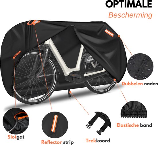 FUCNEN Waterdichte Fietshoes – 210D Oxford, Voor 2 Tot 3 Fietsen, 78x41x43 Inch, Met Trekkoord En Bungeekoorden