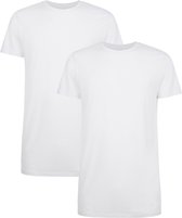 Comfortabel & Zijdezacht Bamboo Basics Ruben - Bamboe T-shirts (Multipack 2 stuks) Heren Ronde Hals - Korte Mouwen - Long Fit - Wit - XL