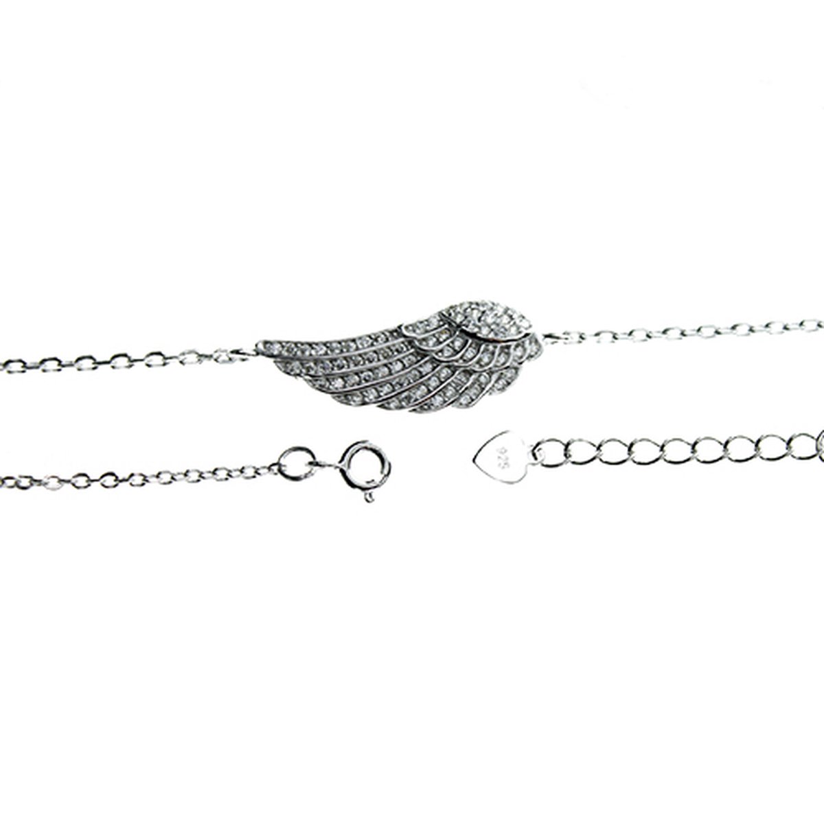 Juwelier Zwartevalk ZILVEREN (GERHODINEERD) DAMESARMBAND MET ZIRKONIA 23.283-