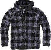 Brandit - Teddyfleece Worker Jacket - 7XL - Zwart/Grijs