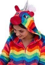 Onesie, Jumpsuit Unicorn "Rainbow" multicolor design hooded super soft