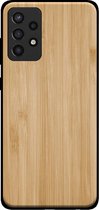 Smartphonica Telefoonhoesje voor Samsung Galaxy A72 met houten look - backcover bamboo kunsthout hoesje - Bruin / Kunsthout;TPU / Back Cover geschikt voor Samsung Galaxy A72