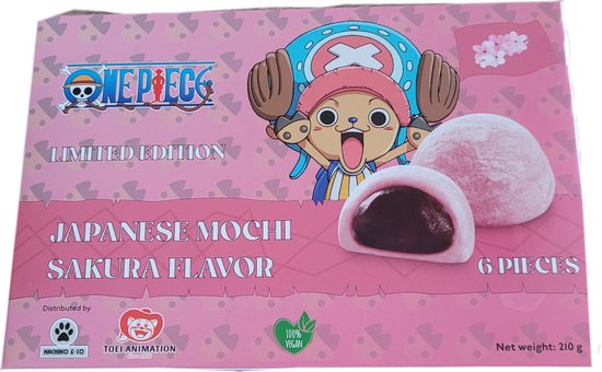 One Piece Anime Chopper SAKURA MOCHI Japan Snack Sweets - 1 boîte (6 pièces)