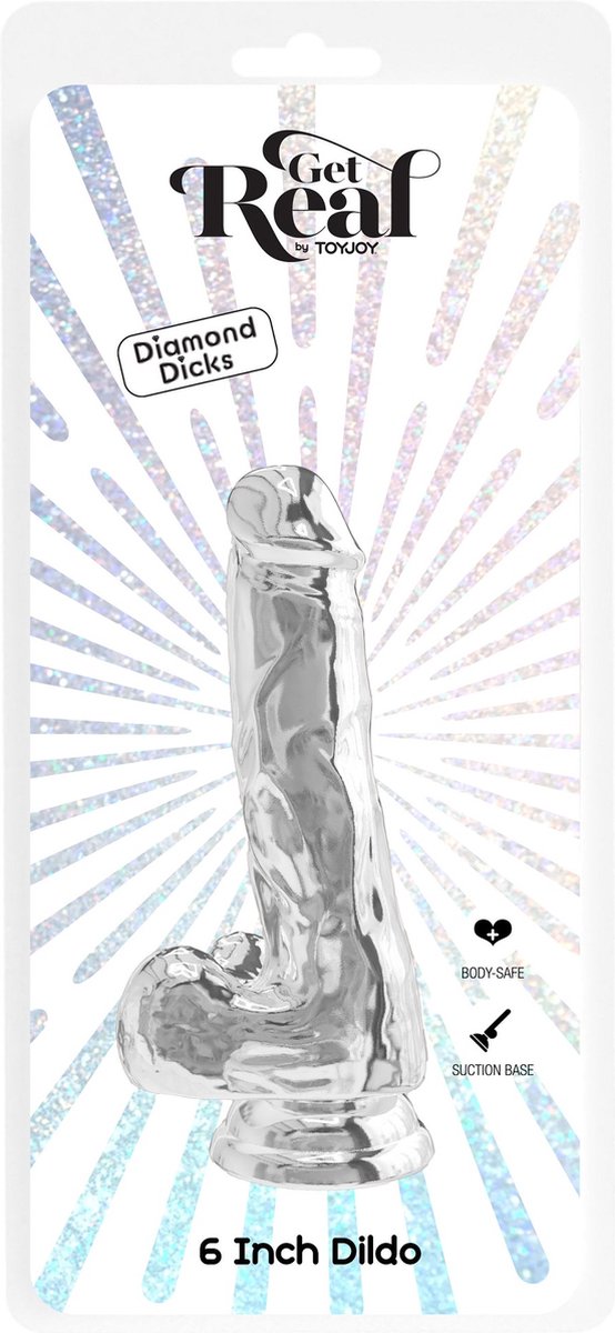 Goedkoopste Clear Dildo w. Balls 6 inch