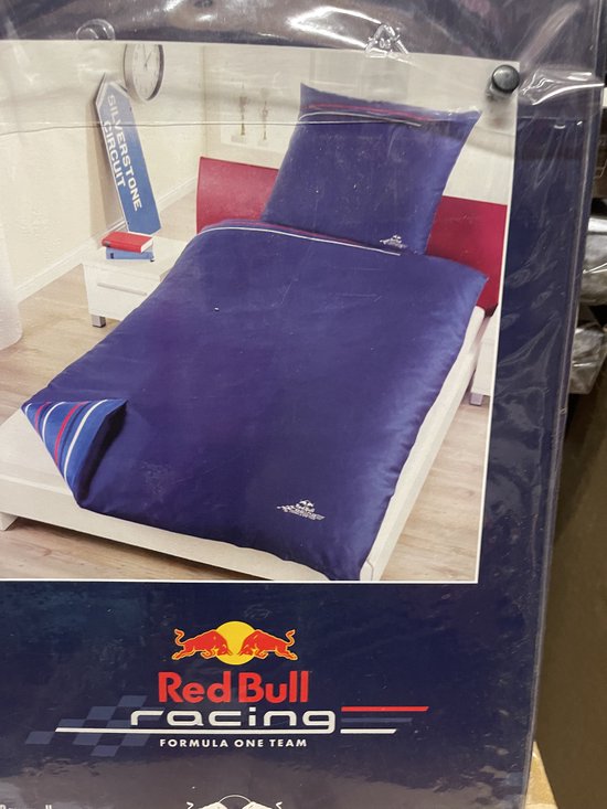 Red Bull Dekbedovertrek Satijn Eenpersoon 135x200cm Kussensloop 80x80cm
