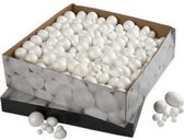 Ballen & Eieren, wit, afm 1,5-6,1 cm, 550 stuk/ 1 doos