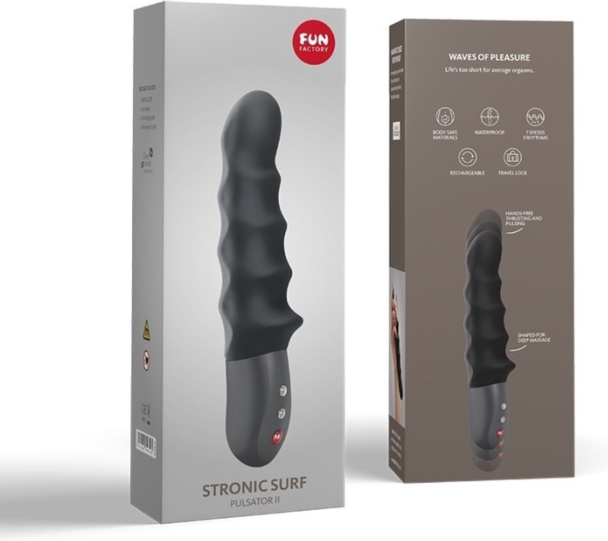 Goedkoopste Fun Factory Stronic Surf Pulsator II Vibrator - Zwart