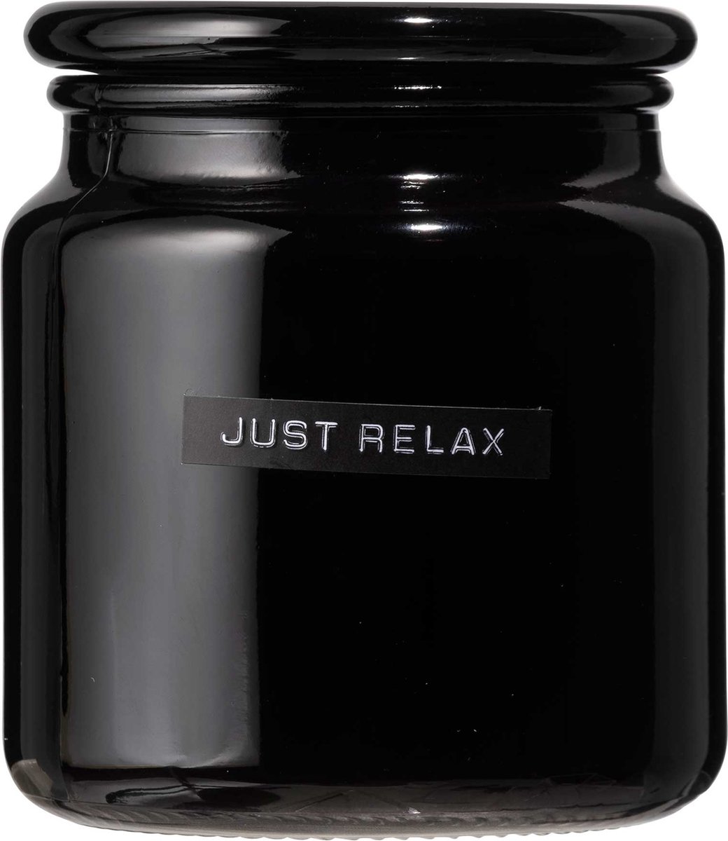 Wellmark Grote zwarte geurkaars Linen Just Relax