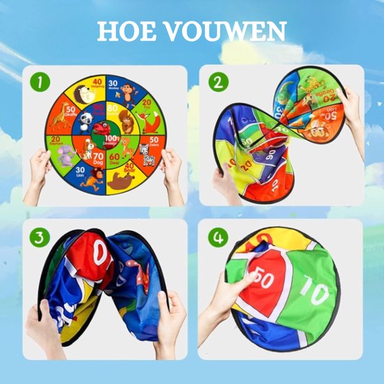 Toy Sports Jeu De Fléchettes Double Face Avec Balles