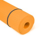 Yogamat | Oranje | 183x61cm | Fitnessmat | Dikte 6mm