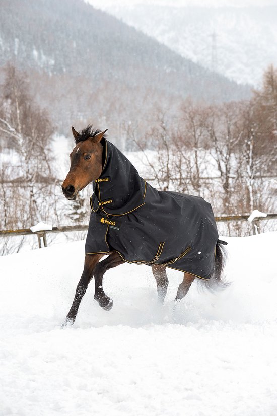 Bucas Deken Bucas Irish Turnout Full Neck 50gr Zwartgoud bol