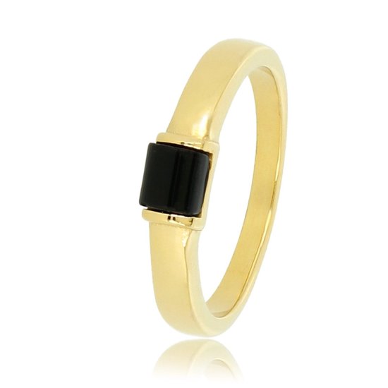 My Bendel - Gouden ring met Onyx edelsteen - Gouden ring met Onyx edelsteen - Met luxe cadeauverpakking