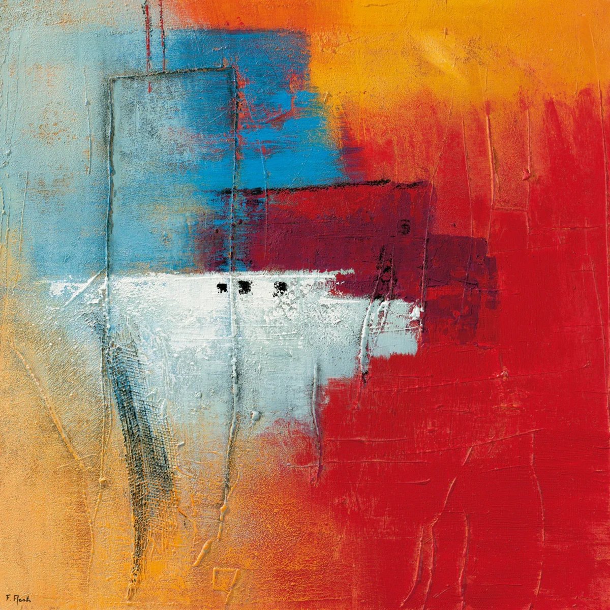 PGM Kunstdruk Flory Aerts - Evening wind 70x70cm Divers