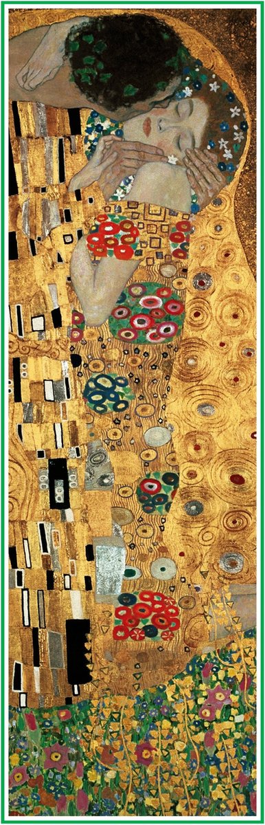 Kunstdruk Gustav Klimt - The Kiss 25x70cm