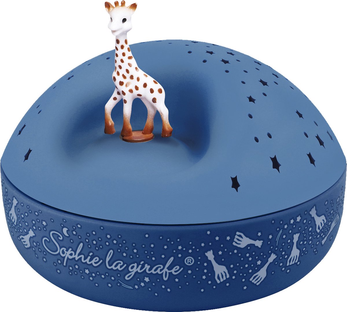 Veilleuse projecteur d’étoiles musical Sophie la girafe 12 cm