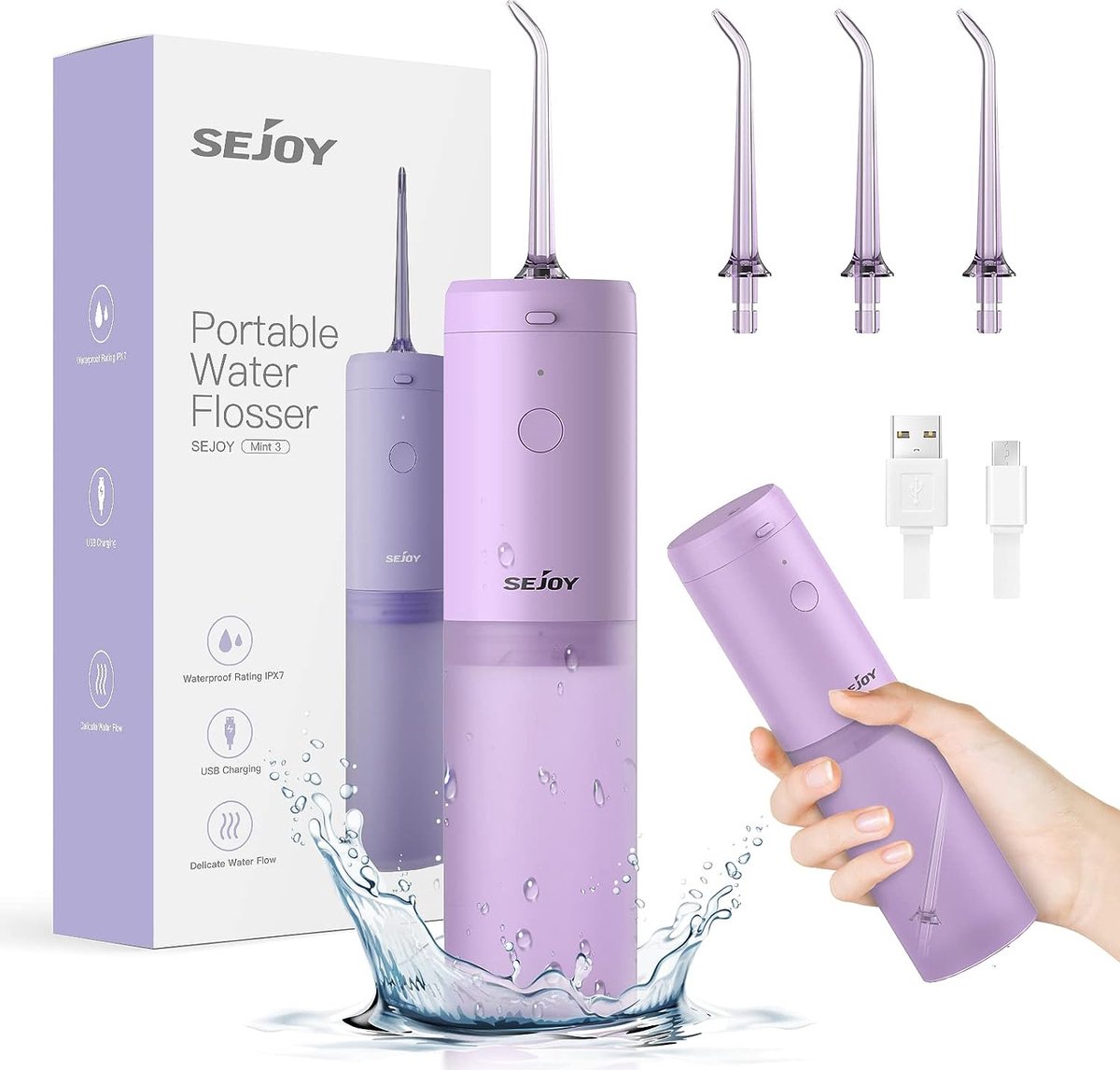 Bol.com Equivera Waterflosser - Monddouche - Draadloos - Mondverzorging aanbieding