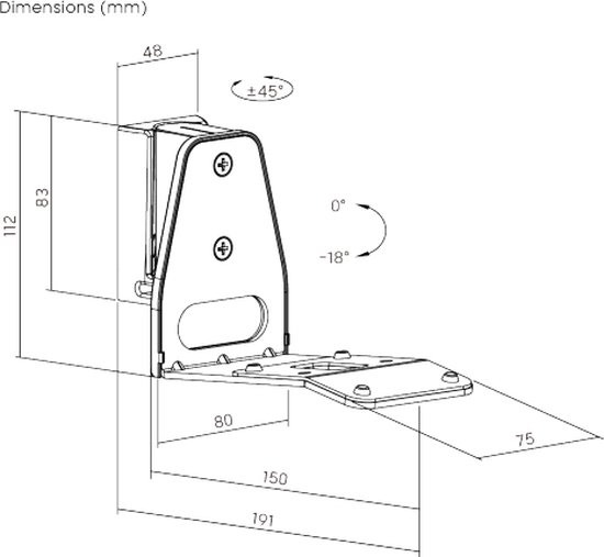 Muurbeugel geschikt voor Sonos® Era 300 speaker van Vogel's — afbeelding 3
