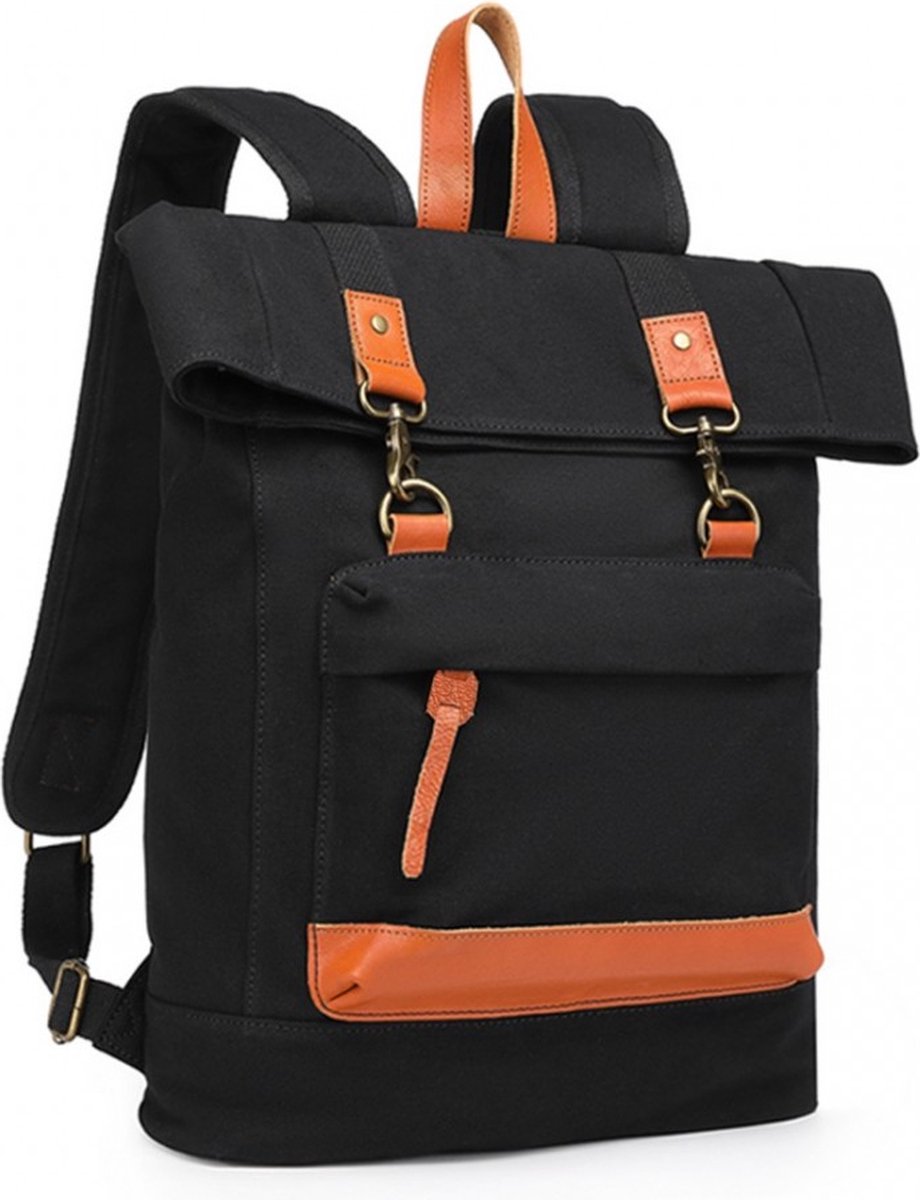Kono Rugzak - Rugtas - 20-35 Liter - 15.6 inch Laptoptas - Zwart