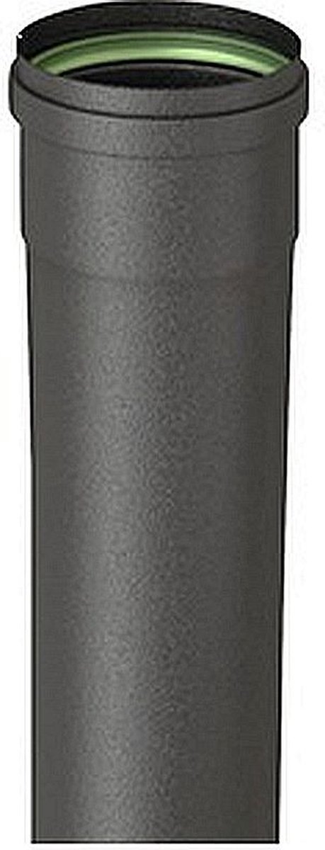 Aansluitstuk enkelwandig 15 cm Ø 80 mm zwart Pelletkachel F/M